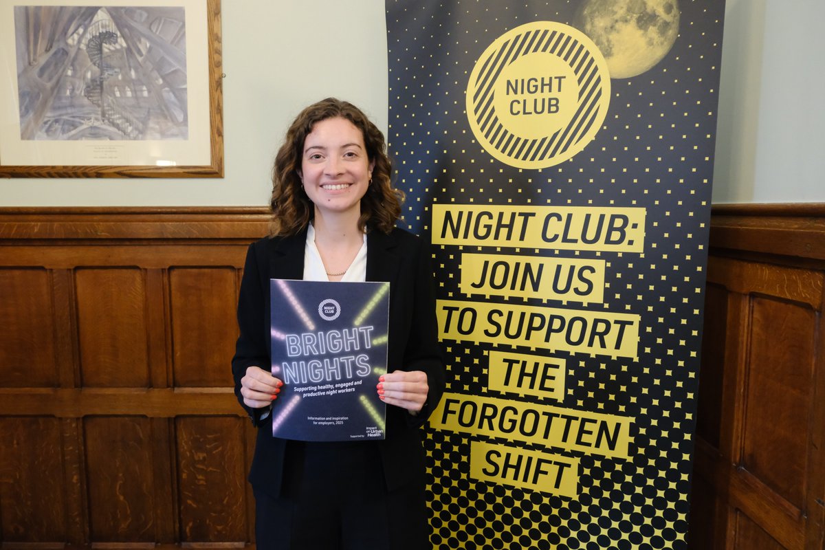 Today our Night Club team have been in Parliament to launch their latest employer guide - Bright Nights - which shares advice &amp; inspiration for employers of shift workers. Huge thanks to our partners <a href="/ImpUrbanHealth/">Impact on Urban Health</a> for their support #TheForgottenShift