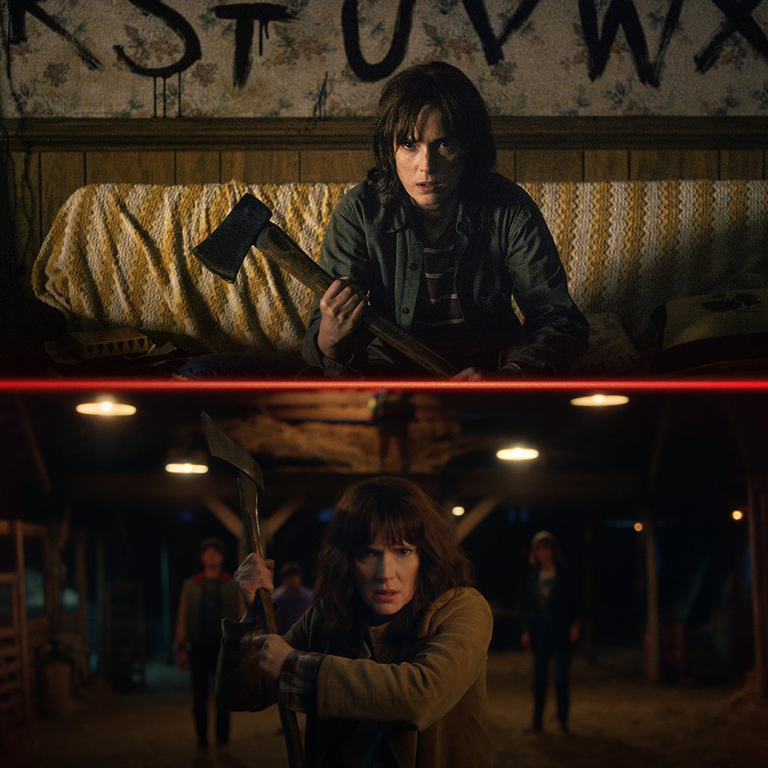 NetflixLAT's tweet photo. Joyce tiene su hacha otra vez - - ¡Estamos de regreso! https://t.co/KFc47ZO7IU