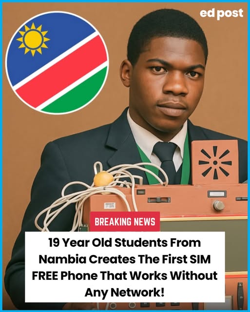 No SIM. No Wi-Fi. No data plan. Just straight-up Namibian brilliance rewriting the tech playbook!

At just 19 years old, Simon Petrus isn’t just building phones… he’s building futures. His SIM-free mobile invention, powered by radio frequencies, doesn’t just bend the rules of