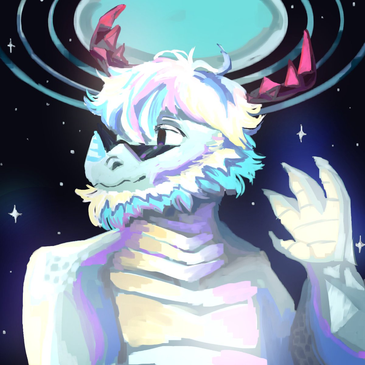 hello from the other side | #furry #furryart #furryartist | <a href="/space_salaman/">space-salaman.bsky.social</a>
