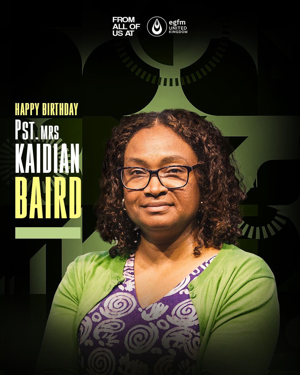 egfmuk's tweet photo. HAPPY BIRTHDAY PASTOR (MRS.) KAIDIAN BAIRD

Today, with a lot of gratitude in our hearts, we give thanks to God for the beautiful work He has wrought in His handmaiden, one of God's own being thoroughly raised as a witness of the truth for many women and men alike. https://t.co/AyfHfs5P6z