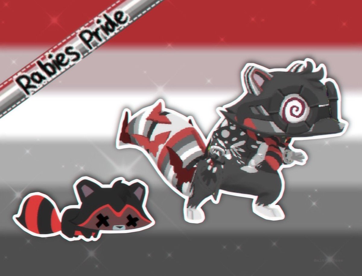 PLURPAWS's tweet photo. ; RABIES PRIDE 🦝💉⋆｡𖦹°‧★ 
#AnimalJam https://t.co/LbErGI068M