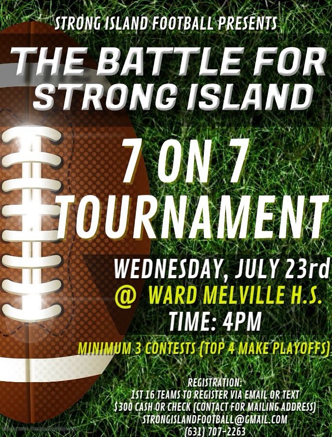 Strong Island Football (@strongislandfb) on Twitter photo The teams are set for the 4th annual Battle for #StrongIsland! Some the best talent from public schools on #LongIsland will be on display at <a href="/WardMelvilleFB/">Patriots Football</a> HS on 7/23. ๐ช๐๏ธ๐ #Sayville <a href="/MillerPlaceFB/">Miller-Place-Football</a> #BBP <a href="/sachemnorthFB/">Sachem North Football</a> <a href="/SachemEastFBall/">Sachem East Football</a> #SWR #Wantagh #BayShore #Newfield #Whitman The teams are set for the 4th annual Battle for #StrongIsland! Some the best talent from public schools on #LongIsland will be on display at <a href="/WardMelvilleFB/">Patriots Football</a> HS on 7/23. ๐ช๐๏ธ๐ #Sayville <a href="/MillerPlaceFB/">Miller-Place-Football</a> #BBP <a href="/sachemnorthFB/">Sachem North Football</a> <a href="/SachemEastFBall/">Sachem East Football</a> #SWR #Wantagh #BayShore #Newfield #Whitman