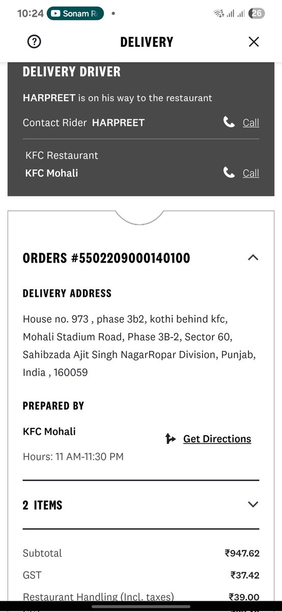 danish_japy's tweet photo. @KFC_India worst app..worst experience.. order  delivery time 10:09 pm.. no delivery till 10:38.. store not answering call.. took me 10 mins to call  your kfc helpline and they asked me to contact store which again doesnt answer.. 1.5 hr wait time..food not delivered..money taken https://t.co/mwXyfqaiNt