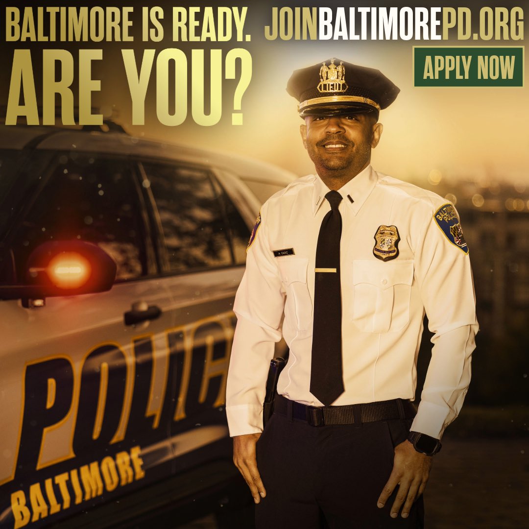 As a patrol officer with the Baltimore Police Department, you’ll be on the front lines, actively working to keep our community safe. Every day brings new challenges and opportunities to make a difference. Apply now at the link in our bio. #CharmCityProud #BaltimorePD