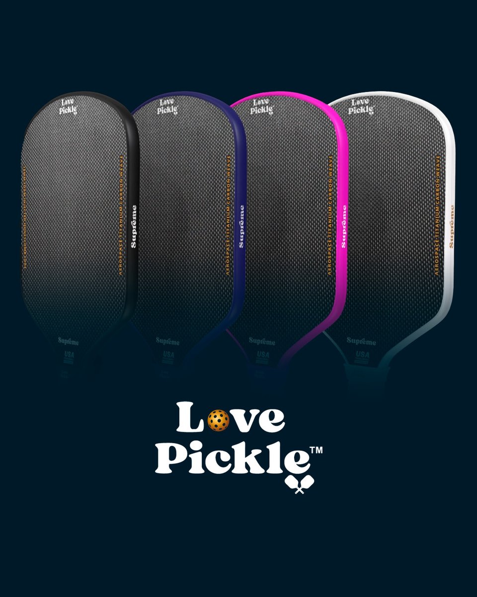 Approved for tournament play. Built for elite performance.

The Titanium Supreme Paddle is now available. Featuring aerospace-grade blue titanium, a 3K carbon fiber weave, and a 16mm foam-injected core, it’s designed to dominate the court 💥

lovepickle.store

#lovepickle