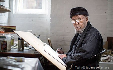 SudaneseCulture's tweet photo. Ibrahim El-Salahi :
Is a Sudanese Artist Painter and Former Politician and Diplomat - Sudan.

#SudaneseCulture #ثقافة_سودانية https://t.co/ROY8ur59tz
