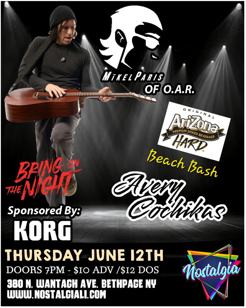 MikelParis's tweet image. Who's coming to Nostalgia on Thrs? I am!
I'll b recording a live album. Come b a part of the vibe.
Get tickets here: 
nostalgiali.com/event/bring-on…

#MikelParis #GuitarDrumming #ofarevolution #Korg #Bose #livemusic #music #arizona @ofarevolution @KorgUSA