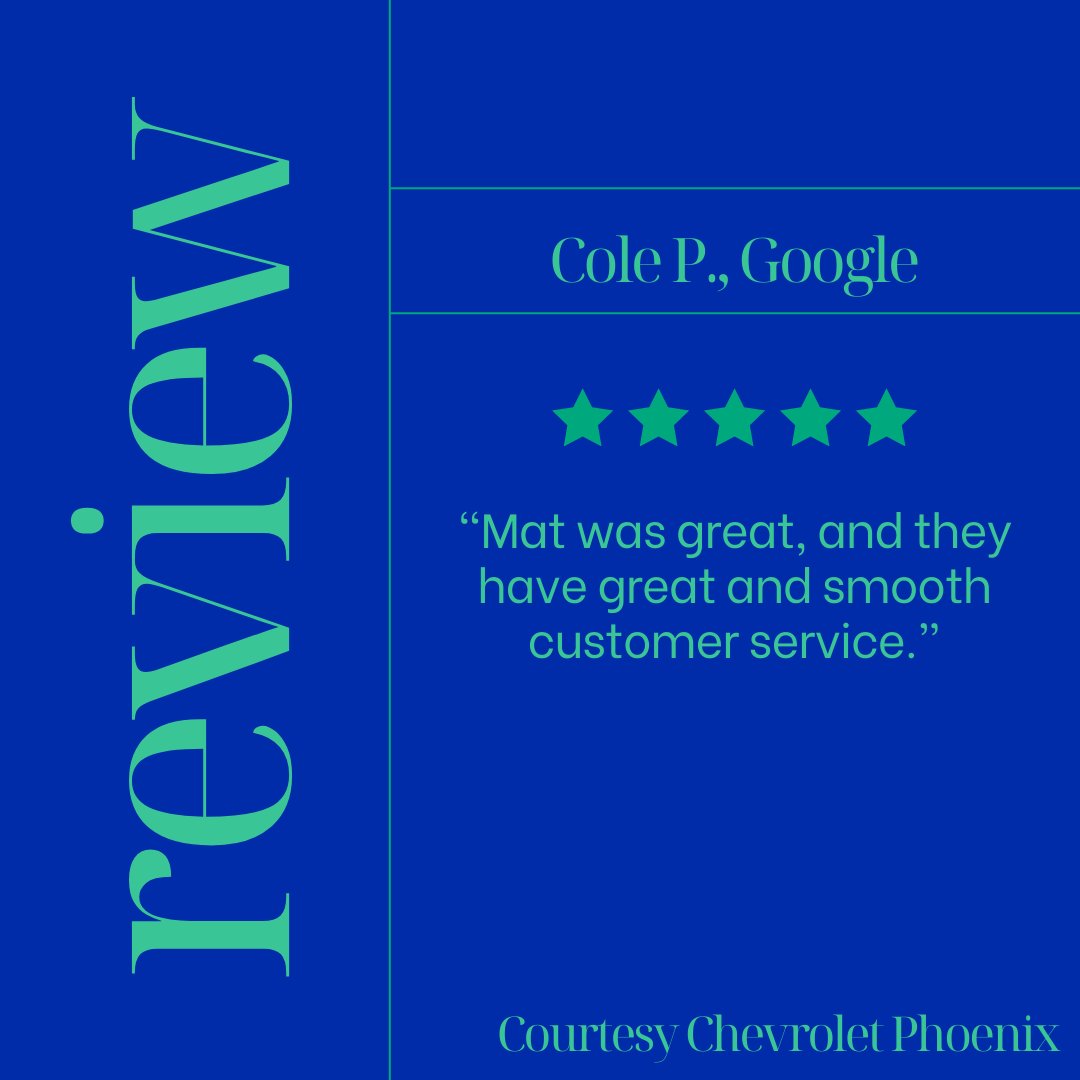 CourtesyChevCom's tweet image. Thank you, Cole! We're so glad Mat and the team provided a smooth and friendly experience. We appreciate your support!