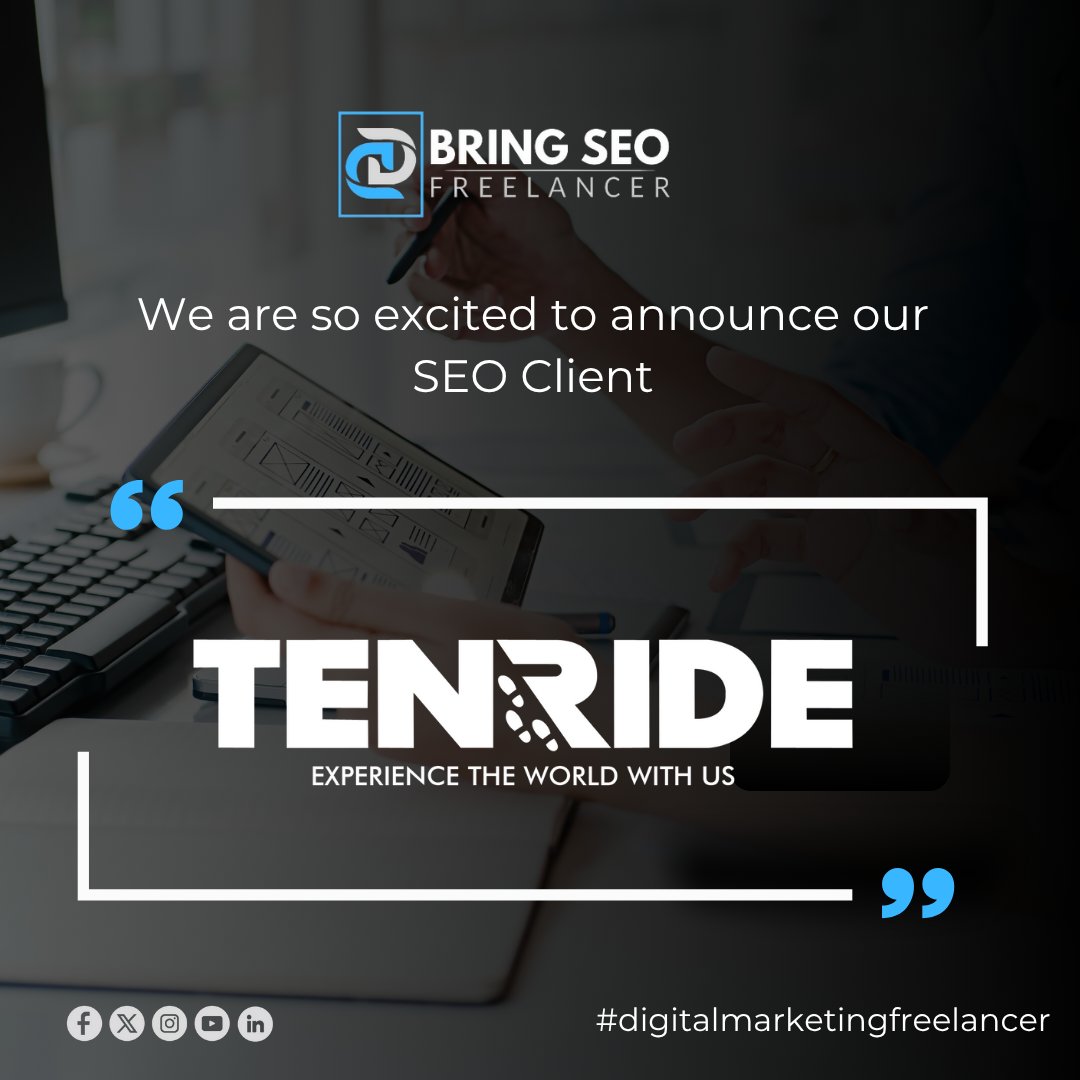 bring_seo's tweet image. We are so excited to announce our new SEO client, Tenride
#newclients #clientannouncement #seoclient 
#seoproject