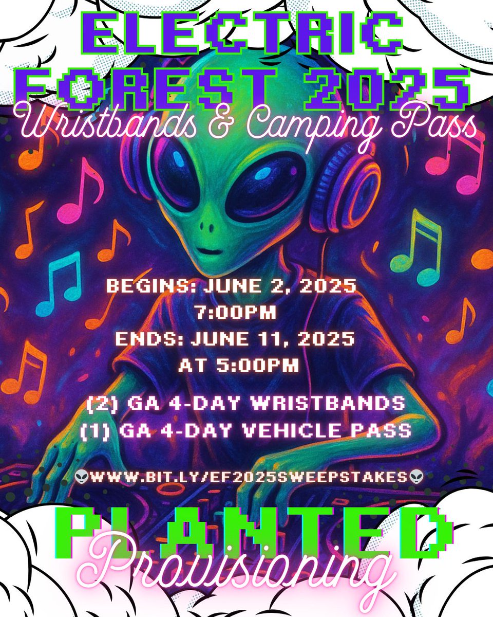 Who needs fairy dust when you’ve got kief? 🧚‍♀️✨
We’re dropping a 🎟️ TWO FREE Electric Forest wristband and one vehicle on one lucky stoner! That’s 4 days of bass, blunts, and beautiful chaos under the trees 🌳🎶💨

🌿 Pack the essentials:
✔️ Your crew
✔️ Your finest strain
✔️ A