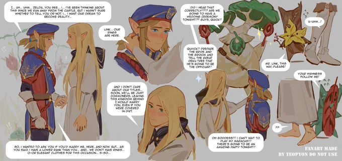 Part 5
Link finally said what had been on his mind all this time, but while he was speaking, the children of the forest were curiously eavesdropping...

#Zelink #zelda #TLoZ #リンゼル #TheLegendOfZelda #totk #botw 