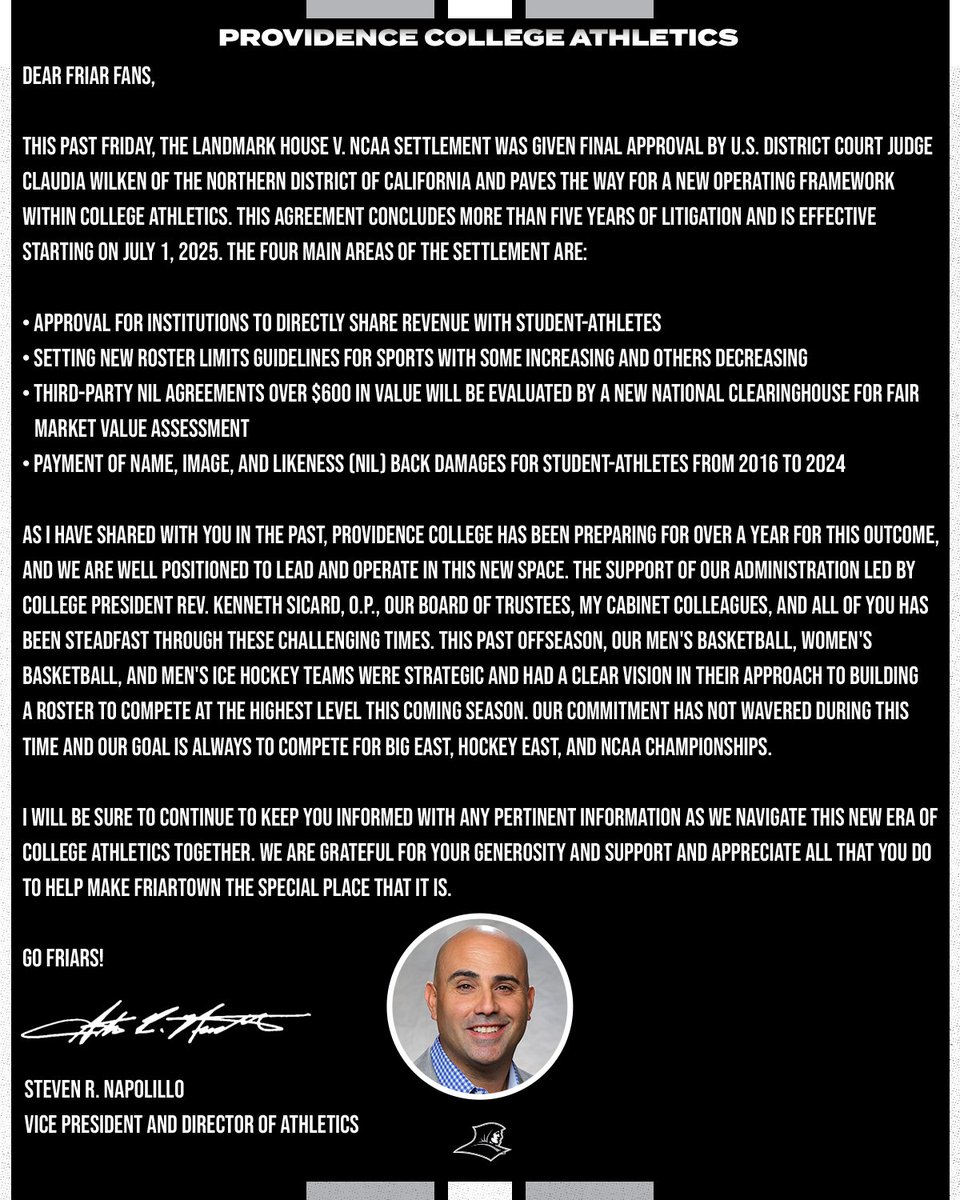 Update On The NCAA And The House Settlement