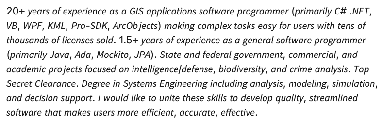 doranchak (@doranchak) on Twitter photo Anyone need a seasoned GIS developer with a TS clearance? Let me know! doranchak@gmail.com Anyone need a seasoned GIS developer with a TS clearance? Let me know! doranchak@gmail.com