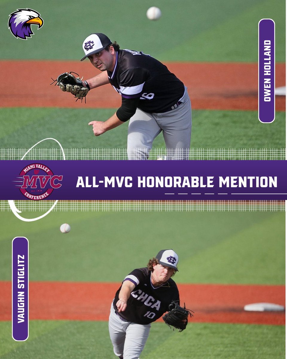 CHCA Baseball (@chca_bb) on Twitter photo 🦅⚾️ 2025 ALL-MVC Teams have been announced! 
Eagles earned three first team nods, two second-team, and two honorable
mentions after a strong 2025 campaign! 
#eCHipa 🦅⚾️ 2025 ALL-MVC Teams have been announced! 
Eagles earned three first team nods, two second-team, and two honorable
mentions after a strong 2025 campaign! 
#eCHipa