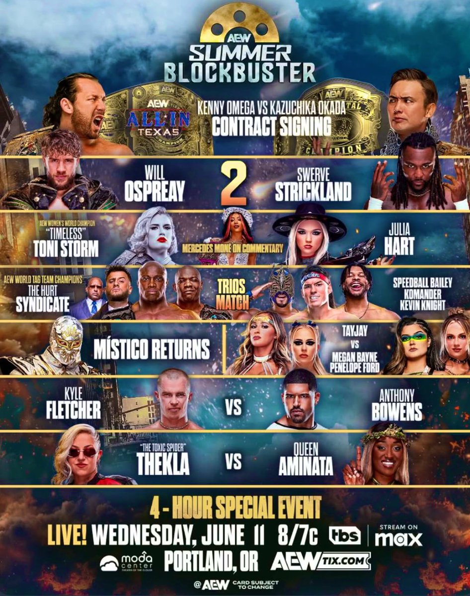 Michael J Sampson, DO FAOASM (@docsampson13) on Twitter photo It’s almost Wednesday, you know what that means! Time to get your 4 hour infusion of <a href="/AEW/">All Elite Wrestling</a> from Portland, Oregon <a href="/ModaCenter/">Moda Center @ Rose Quarter</a> #AEWSummerBlockbuster #drsorders #max #TBS It’s almost Wednesday, you know what that means! Time to get your 4 hour infusion of <a href="/AEW/">All Elite Wrestling</a> from Portland, Oregon <a href="/ModaCenter/">Moda Center @ Rose Quarter</a> #AEWSummerBlockbuster #drsorders #max #TBS