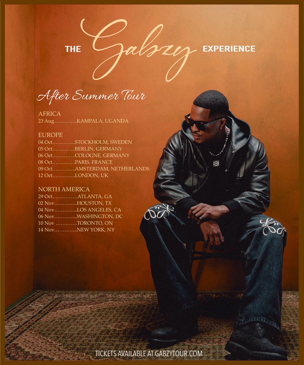 The Gabzy Experience: After Summer Tour is coming, let’s make some new memories! ✨

Sign up using the link in my bio for exclusive Pre-Sale access, 24 hours before general sale on Friday.

🎟️ Pre-Sale: Thursday 10am local time 
🌍 General release: Friday 10am local time