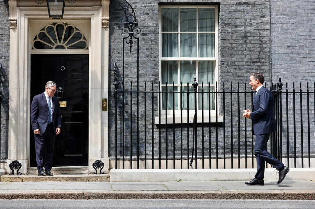 Mark Rutte (@secgennato) on Twitter photo Great day in Great Britain. Thanks to <a href="/Keir_Starmer/">Keir Starmer</a> for the warm welcome at No. 10, <a href="/JohnHealey_MP/">John Healey</a> for the visit to Sheffield <a href="/ForgemastersHQ/">Sheffield Forgemasters</a> <a href="/RAFWaddington/">RAF Waddington</a> and <a href="/ChathamHouse/">Chatham House</a> for hosting a great conversation on the upcoming #NATOSummit Great day in Great Britain. Thanks to <a href="/Keir_Starmer/">Keir Starmer</a> for the warm welcome at No. 10, <a href="/JohnHealey_MP/">John Healey</a> for the visit to Sheffield <a href="/ForgemastersHQ/">Sheffield Forgemasters</a> <a href="/RAFWaddington/">RAF Waddington</a> and <a href="/ChathamHouse/">Chatham House</a> for hosting a great conversation on the upcoming #NATOSummit