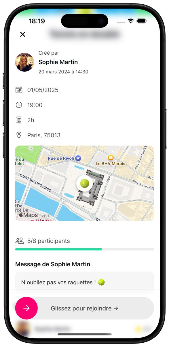 Les gars si je vous dis que j'avais preshot la MAJ d'Apple et que j'ai développé le design de Partner avec un effet "glass" à travers toute d'application !
Exemple sur:
- la page d'accueil 👋
- l'historique de vos seances 🗓️
- la présentation d'une séance 🎾

j'ai hâte de sortir