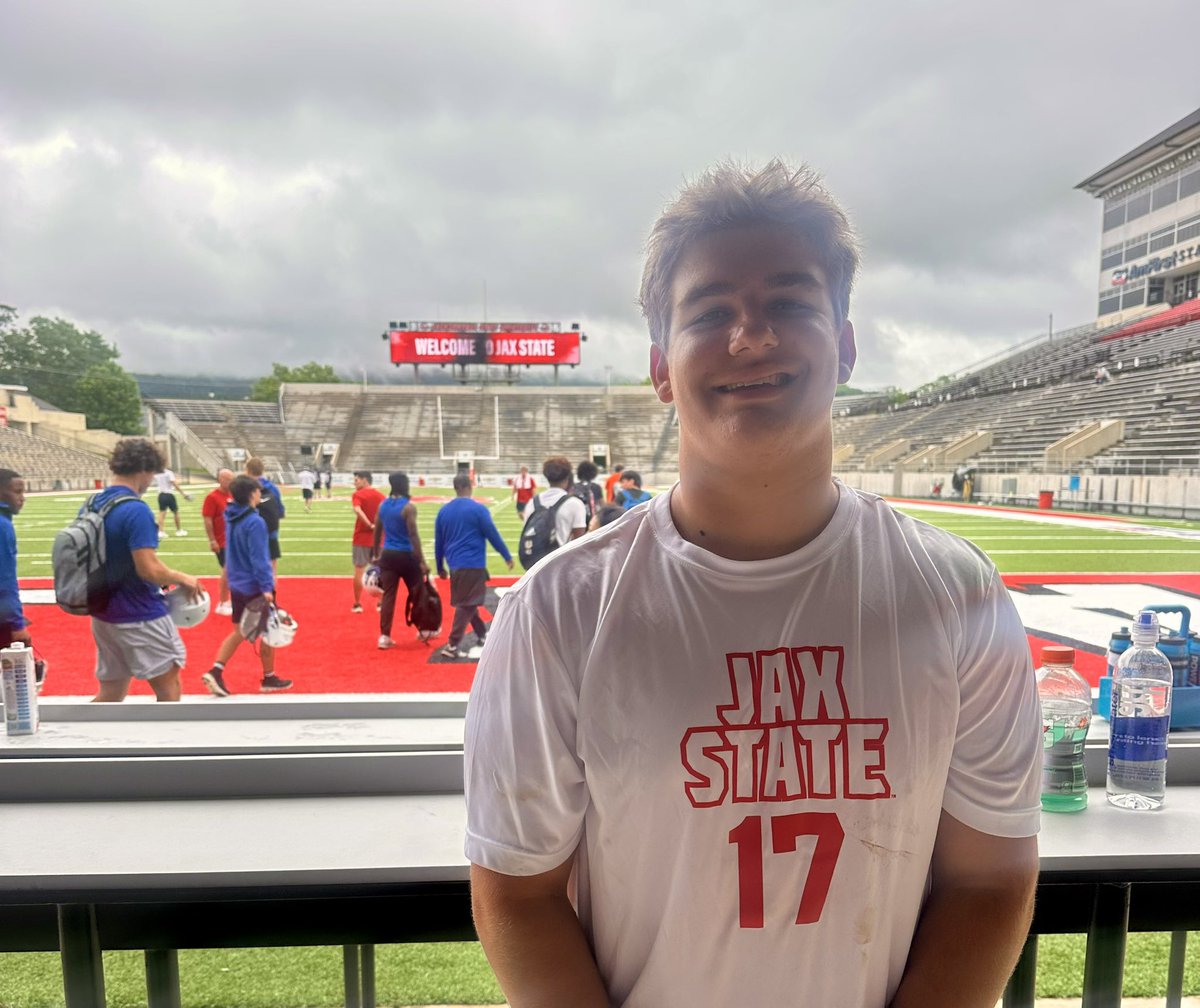 Jacksondeal57's tweet image. Had a good time at the @JaxStateFB specialist camp. Thank you @maxwellthurmond and @JAJones1218 for the hospitality.
@trlong02 @MattOverton_LS @RecruitTheHills