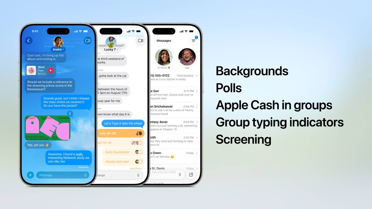 There's a new option for screening unknown senders. They appear in a dedicated area where you can decide what to do with it. Messages from unknown senders will be silenced, but you won't miss important things like your table being ready at a restaurant.