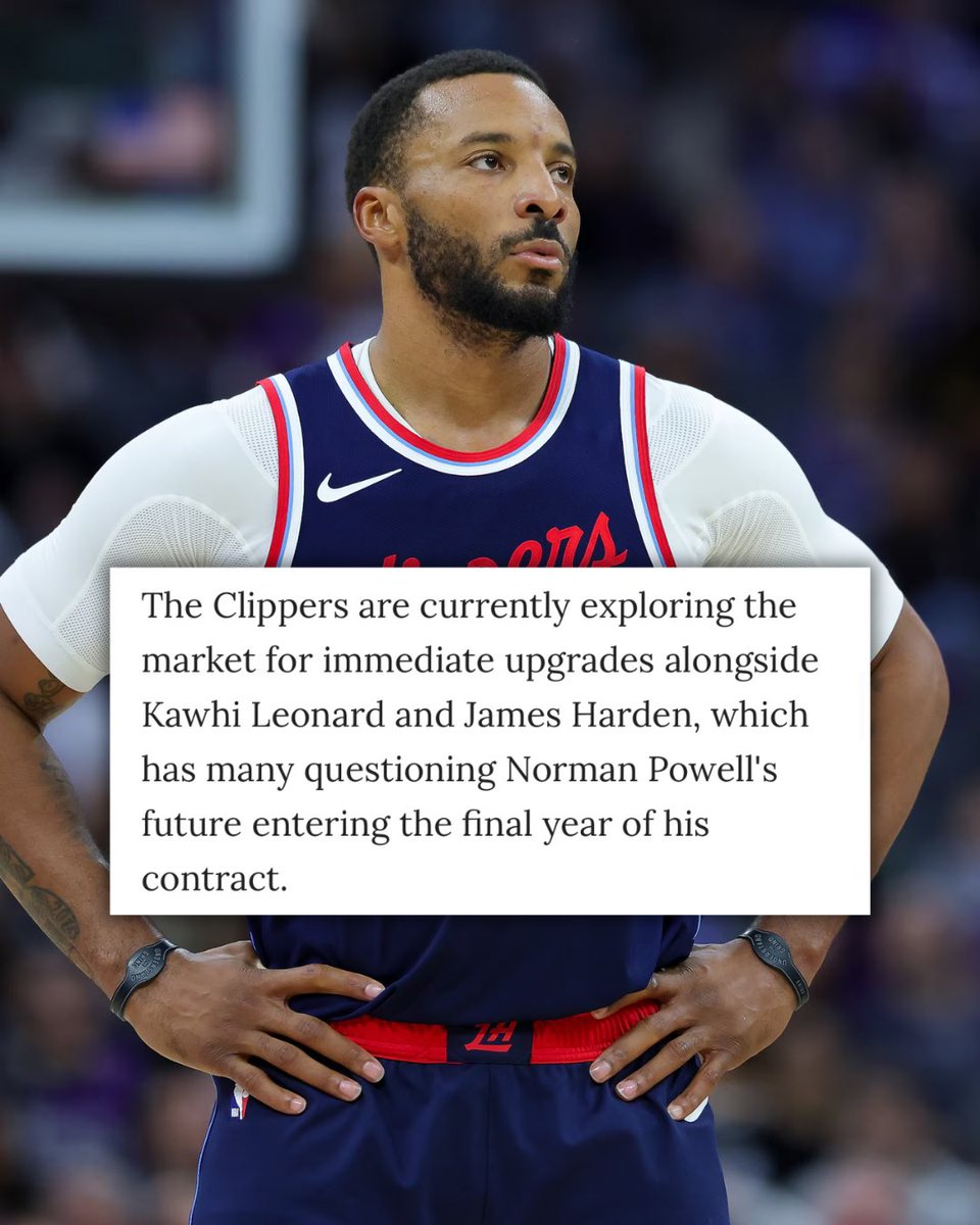 GSW Ball Report (@gswballreport) on Twitter photo REPORT: Norman Powell’s future with the Clippers is in question, per <a href="/BrettSiegelNBA/">Brett Siegel</a>.
Should the Warriors call? 🤔 REPORT: Norman Powell’s future with the Clippers is in question, per <a href="/BrettSiegelNBA/">Brett Siegel</a>.
Should the Warriors call? 🤔