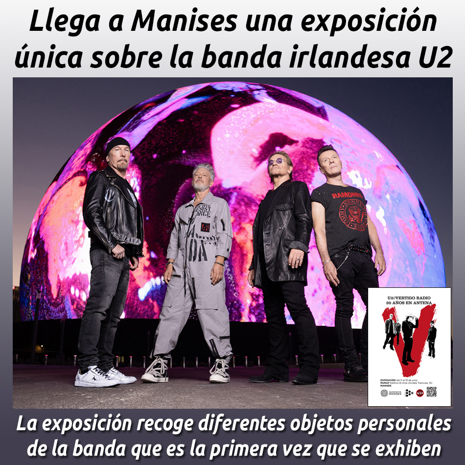 Hostelería en Valencia (Periódico Gastronómico) (@hosteleriaenvlc) on Twitter photo LLEGA A MANISES UNA EXPOSICIÓN ÚNICA SOBRE LA BANDA IRLANDESA U2
hosteleriaenvalencia.com/noticias.asp?i…
<a href="/AytoManises/">Ajuntament de Manises</a> #U2 #Manises #ExposicionU2 #VertigoRadio #BandaIrlandesa #Musica #Rock #Cultura #Memorabilia #FansDeU2 #HistoriaDeLaMusica #Mumaf #RadioManises #HosteleriaEnValencia LLEGA A MANISES UNA EXPOSICIÓN ÚNICA SOBRE LA BANDA IRLANDESA U2
hosteleriaenvalencia.com/noticias.asp?i…
<a href="/AytoManises/">Ajuntament de Manises</a> #U2 #Manises #ExposicionU2 #VertigoRadio #BandaIrlandesa #Musica #Rock #Cultura #Memorabilia #FansDeU2 #HistoriaDeLaMusica #Mumaf #RadioManises #HosteleriaEnValencia