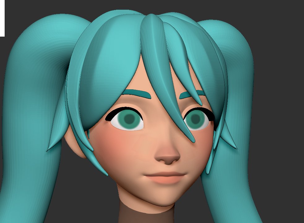 little bit away from Sonic maybe, crossworlds kind of pushed me to do it, little uncanny, buttt atleast its a good practice.

Hatsune Miku W.I.P