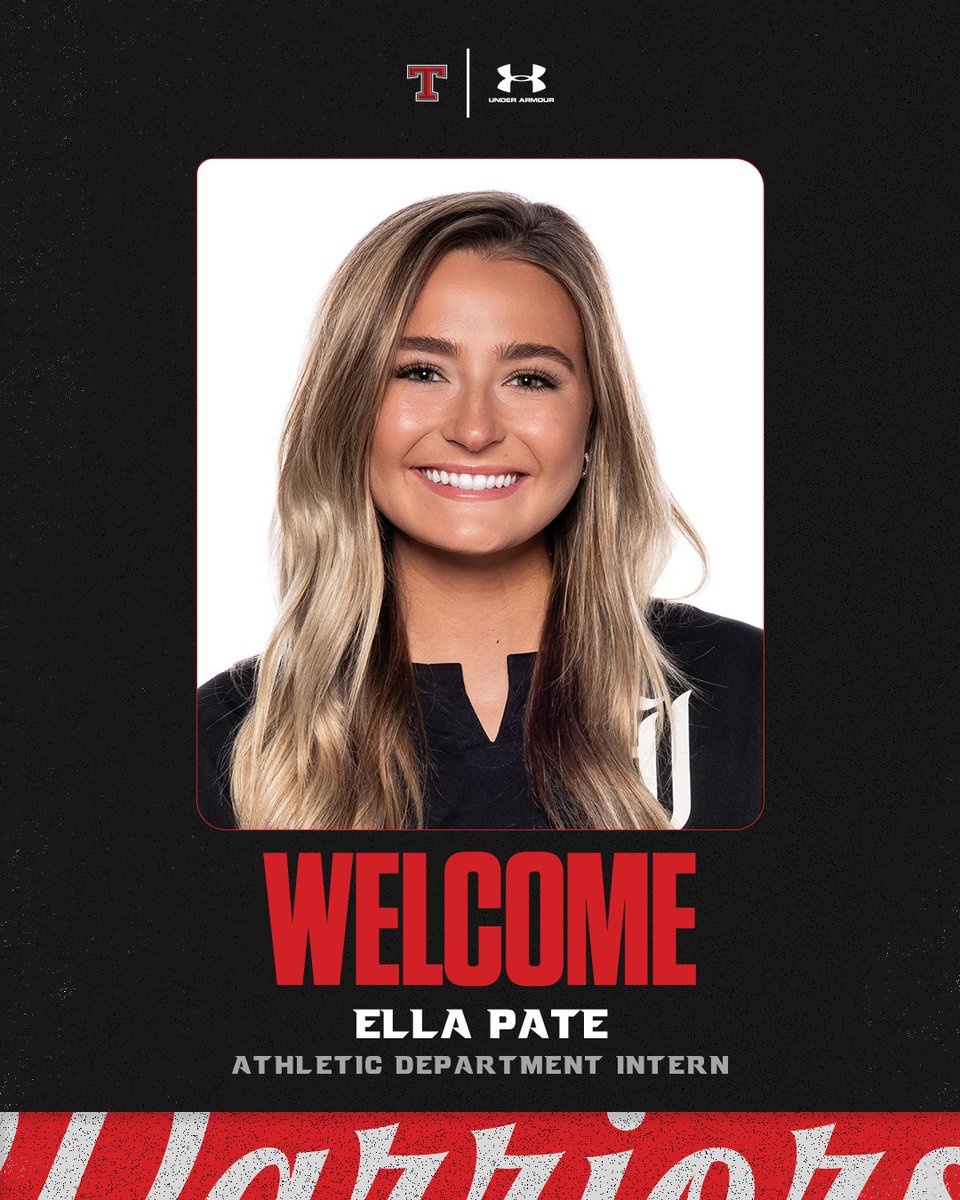 We're excited to welcome our Athletic Department Summer Intern — Ella Pate.  A former standout softball player and proud graduate of Thompson High School — welcome home, Ella! #GoWarriors