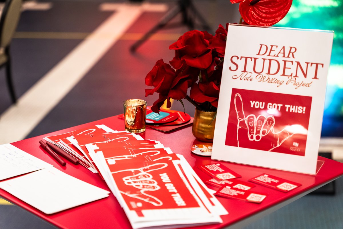 601 handwritten notes. One powerful message: You’ve got this.

Thanks to the Dear Student Note-Writing Project, students are getting encouraging notes from alumni, families, faculty and staff during finals week.

We’re cheering you on, DU!