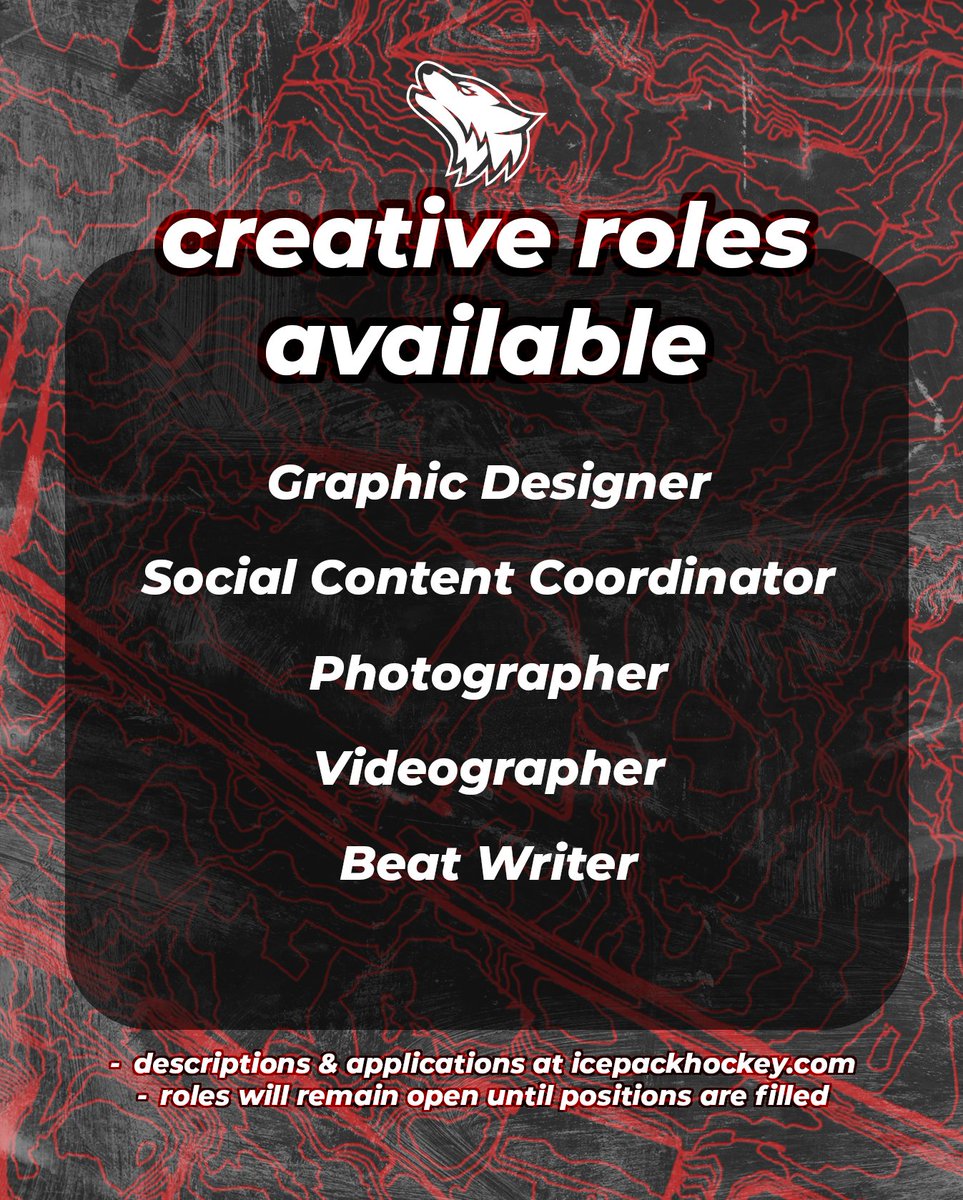 Interested in working with the Icepack? 🤝

Applications are now available for select positions for the 2025-2026 season! Positions will be offered on a rolling basis, and will remain open until filled.