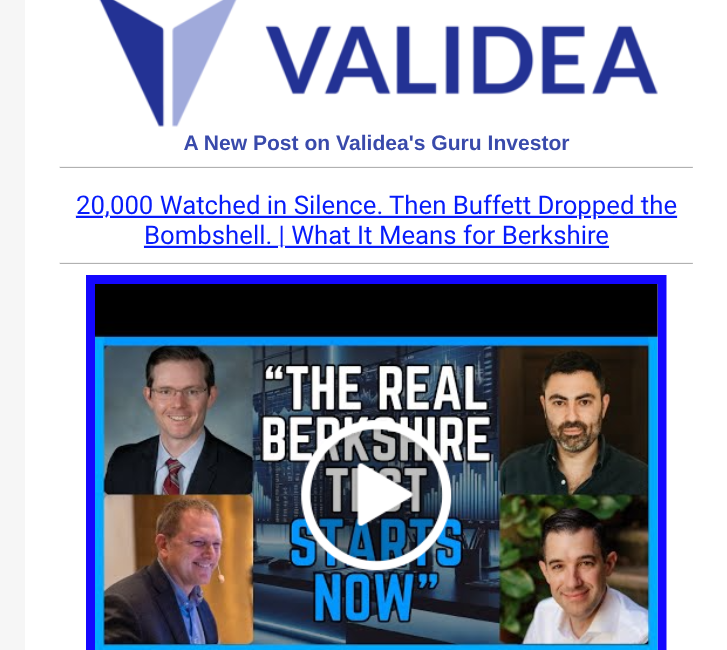 This is really well-worth listening to / watching, irrespective of how experienced an investor you are. Great job <a href="/GuruInvestor/">Validea</a>  

youtube.com/watch?v=xR-iUI…
