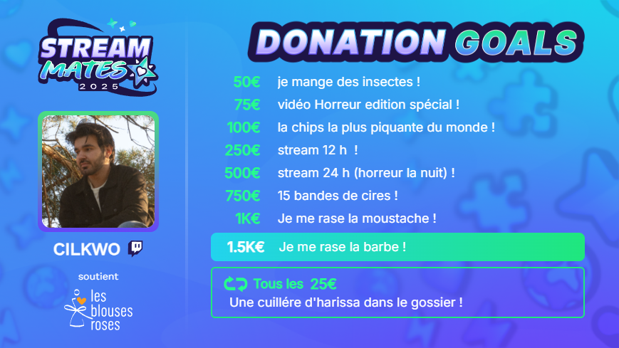 Cilkwo's tweet photo. J’ai l’honneur de participer à #StreamMates, un event caritatif dans l’esprit du #ZEVENT 🎮

🗓️ Du 13 juin à 17h au 15 juin sur ma chaîne Twitch
❤️ Objectif : récolter des dons pour l’asso Les Blouses Blanches 👩‍⚕️
🙏 Merci à Logan pour l’invit en présentiel🙌
On compte sur vous💪 https://t.co/hwmFgGLSJi