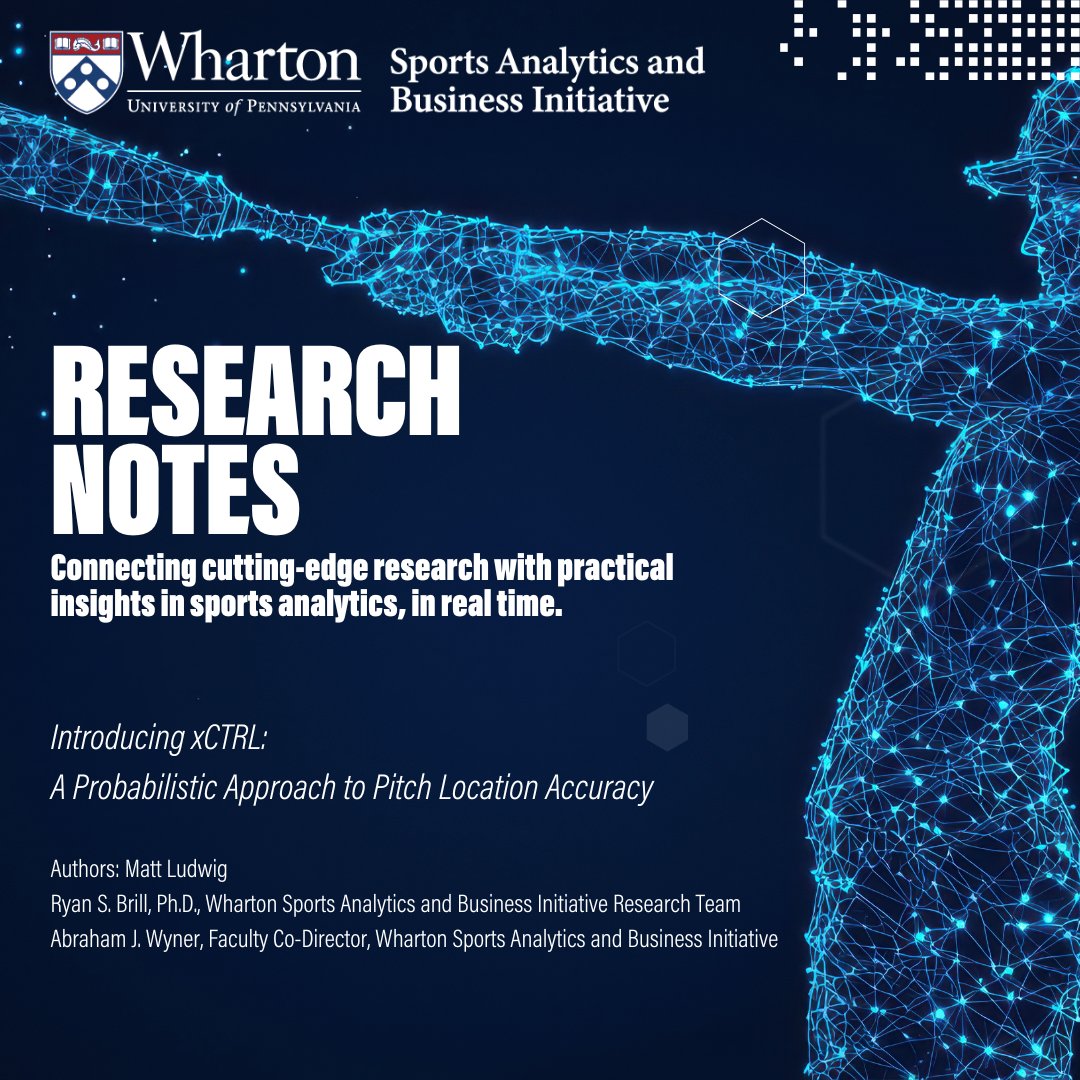 WhartonSABI's tweet image. New from WSABI: &quot;Introducing xCTRL&quot; — a groundbreaking metric for measuring pitcher control the way it actually works: individualized, probabilistic, and predictive.

Authored by Matt Ludwig, @RyanBrill_ , and @adiwyner.

Read it here: whr.tn/3SEWMTv
#WhartonSports