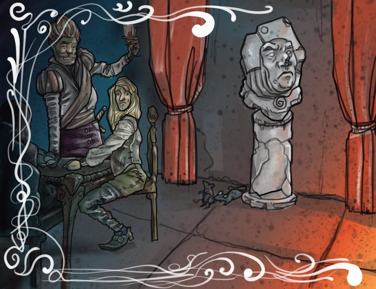 Decadente, traicionera, lluviosa. Así es Luomiz, la ciudad que vibra en la noche. En Intervención Divina 11 encontrarás información detallada de sus facciones, secretos y habitantes. Ilustración de Daniel G. Amorao. drivethrurpg.com/es/product/522…