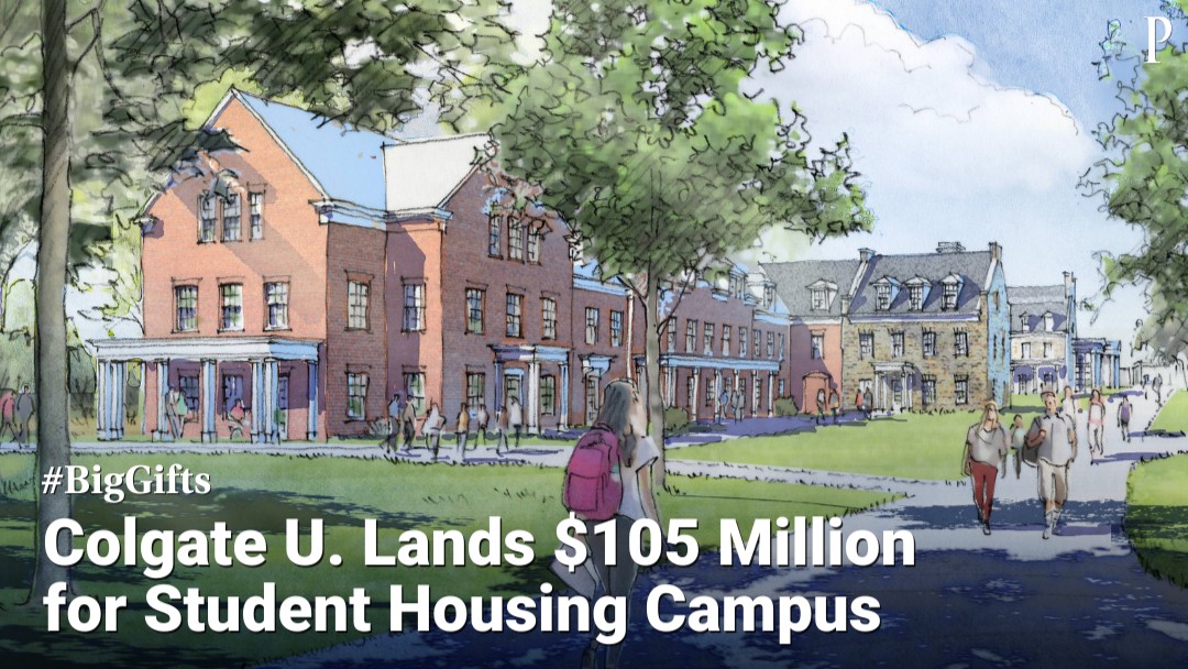 The Chronicle of Philanthropy (@philanthropy) on Twitter photo Six alumni gave <a href="/colgateuniv/">Colgate University</a> a total of $105 million to support the construction of an extensive student housing neighborhood. #BigGifts
phlnthrp.com/4kRiBvD Six alumni gave <a href="/colgateuniv/">Colgate University</a> a total of $105 million to support the construction of an extensive student housing neighborhood. #BigGifts
phlnthrp.com/4kRiBvD