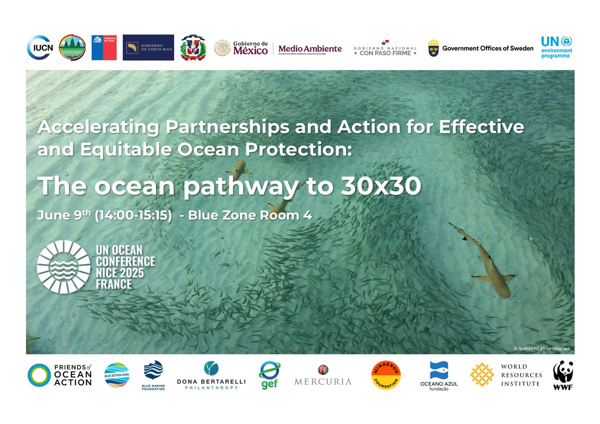 Today at #UNOC3 <a href="/SchomakerAstrid/">Astrid Schomaker</a> joined the <a href="/wef/">World Economic Forum</a>-hosted side-event focusing on Target 3 of the Global Biodiversity Framework #KMGBF.   

Target 3 is about much more than #30x30. It is also about effective, ecologically representative, equitable &amp; inclusive action to #SaveOurOcean