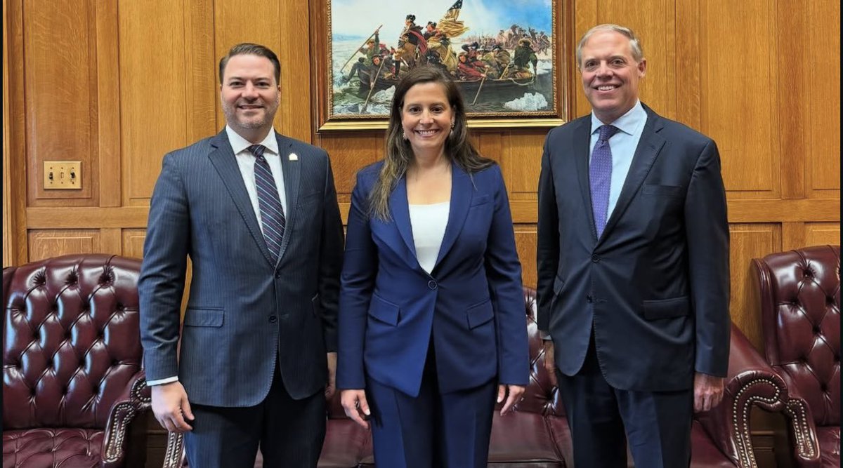 Rep. Elise Stefanik (@repstefanik) on Twitter photo Honored to join NY Republican Leader <a href="/SenatorOrtt/">Rob Ortt</a> and Leader <a href="/WillABarclay/">Will Barclay</a> in Albany to meet with the Republican <a href="/NYSenate/">New York State Senate</a> and <a href="/nysenategop/">NYS Senate Republicans</a> for the last week of the legislative session.
Another year, another failed, radical, reckless agenda and legislative session in New York Honored to join NY Republican Leader <a href="/SenatorOrtt/">Rob Ortt</a> and Leader <a href="/WillABarclay/">Will Barclay</a> in Albany to meet with the Republican <a href="/NYSenate/">New York State Senate</a> and <a href="/nysenategop/">NYS Senate Republicans</a> for the last week of the legislative session.
Another year, another failed, radical, reckless agenda and legislative session in New York