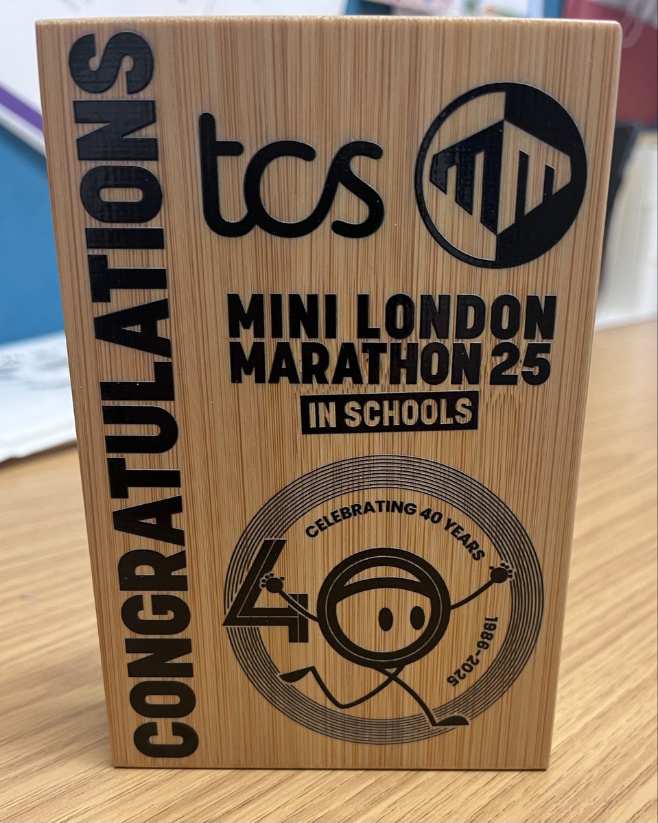 We are delighted with our new trophy 👀
At the start of the summer term, we challenged all of our children (Reception - year 4) to take part in the Mini London Marathon in school and everyone ran 2 miles over a couple of days.
Well done team Wootton!  <a href="/ChilternLT/">Chiltern Learning Trust | Bedfordshire & Luton</a> <a href="/LondonMarathon/">TCS London Marathon</a>