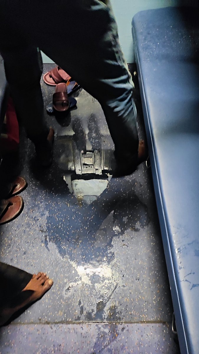 chitrakudian's tweet photo. @RailMinIndia during rain not able to close the windows. Whole compartment flooded 16866 train number. How do you comparsate sleep https://t.co/czU7aPIeJT