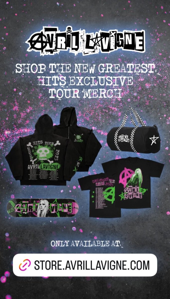 🚨Shop the NEW "Greatest Hits" exclusive tour merch
store.avrillavigne.com/?fbclid=PAQ0xD…
Instagram story #4801