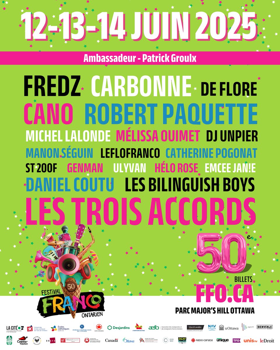 uOttawa Francophonie (@uofrancophonie) on Twitter photo 🎶 Le compte à rebours est lancé… plus que 4 jours avant le #FFO2025 !
<a href="/uOttawa/">Université d'Ottawa | University of Ottawa</a> est fière d’être partenaire de cette grande fête 💚🤍
On a hâte de vous retrouver du 12 au 14 juin à Ottawa pour célébrer les 50 ans du festival !
🎟️ ffo.ca/billetterie/
<a href="/FestivalFranco/">Festival Franco-Ontarien</a> #FFO50 🎶 Le compte à rebours est lancé… plus que 4 jours avant le #FFO2025 !
<a href="/uOttawa/">Université d'Ottawa | University of Ottawa</a> est fière d’être partenaire de cette grande fête 💚🤍
On a hâte de vous retrouver du 12 au 14 juin à Ottawa pour célébrer les 50 ans du festival !
🎟️ ffo.ca/billetterie/
<a href="/FestivalFranco/">Festival Franco-Ontarien</a> #FFO50