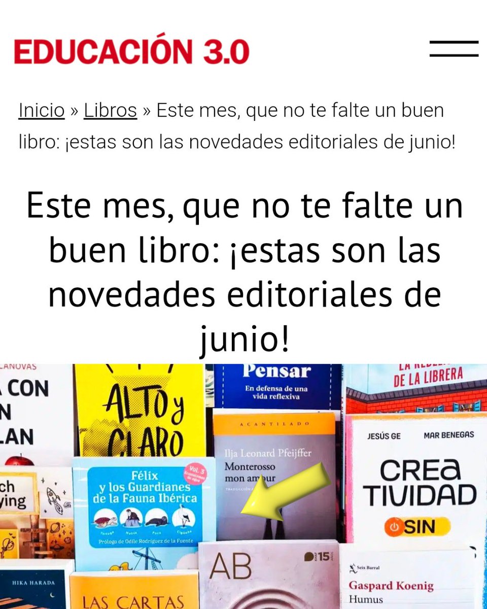 Boldletters (@boldletters_es) on Twitter photo Nuestro libro "Félix y los guardianes de la fauna ibérica volumen 3" en <a href="/educacion3_0/">EDUCACIÓN 3.0</a>
educaciontrespuntocero.com/libros/novedad… Nuestro libro "Félix y los guardianes de la fauna ibérica volumen 3" en <a href="/educacion3_0/">EDUCACIÓN 3.0</a>
educaciontrespuntocero.com/libros/novedad…