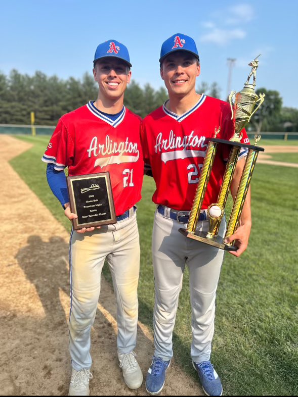 Arlington A's (@arlingtonasmn) on Twitter photo The A’s would like to congratulate our own <a href="/Caleb_Dose/">Caleb Dose</a> on winning Most Valuable Player of the 2025 Grain Belt Premium Light Invite! Caleb finished the tournament 6 for 12, with 2 runs scored, 6 RBIs (including 3 in the championship game), a 3B, and 3 SBs.
Congratulations, Caleb! The A’s would like to congratulate our own <a href="/Caleb_Dose/">Caleb Dose</a> on winning Most Valuable Player of the 2025 Grain Belt Premium Light Invite! Caleb finished the tournament 6 for 12, with 2 runs scored, 6 RBIs (including 3 in the championship game), a 3B, and 3 SBs.
Congratulations, Caleb!