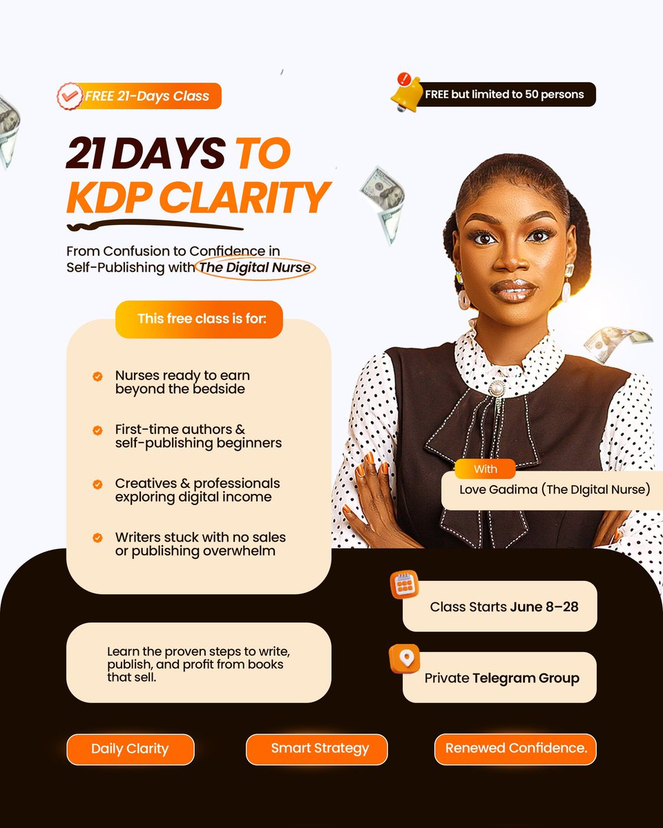 Day 1 of KDP Clarity Class!

So far, in the last 24 hours it has been an interesting ride.

I'm not just a teacher but a proof with extra proofs (that of my students) to show the world that KDP still works and is changing lives.