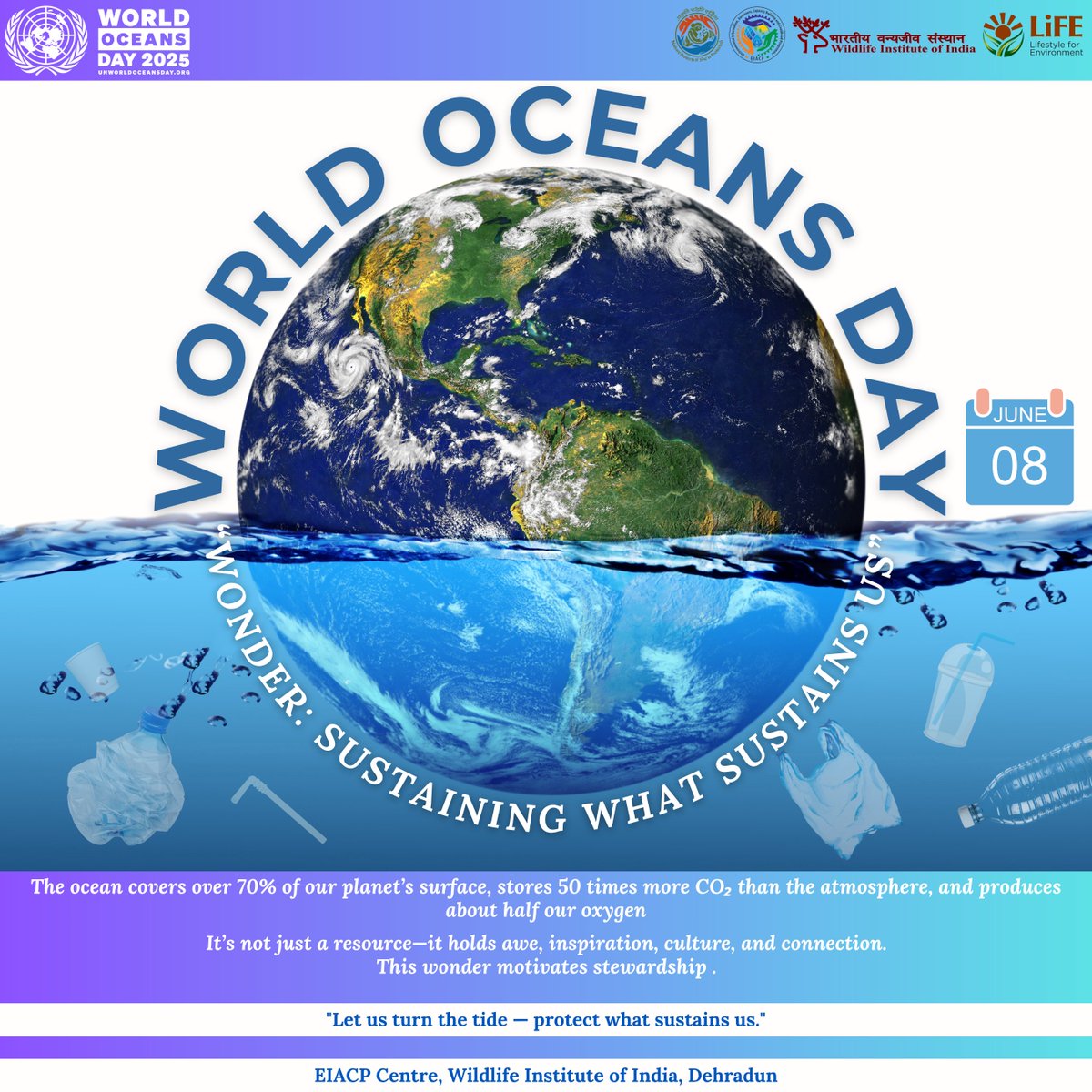 “Wonder: Sustaining What Sustains Us”
No oceans, no us. 💙
Let’s protect the blue heart of our planet.
#WorldOceanDay2025 #WonderSustainsUs #ProtectOurOceans
