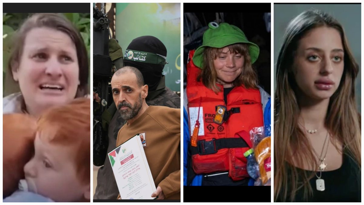 ‼️Secuestrados, secuestrado, no secuestrada, secuestrada. Los 'lideres' y medios que se apresuraron a regar las mentiras de Greta buscando atención y en cambio no se han manifestado sobre los rehenes Israelis que fueron secuestrados por Hamas hace 613 días y siguen en condiciones