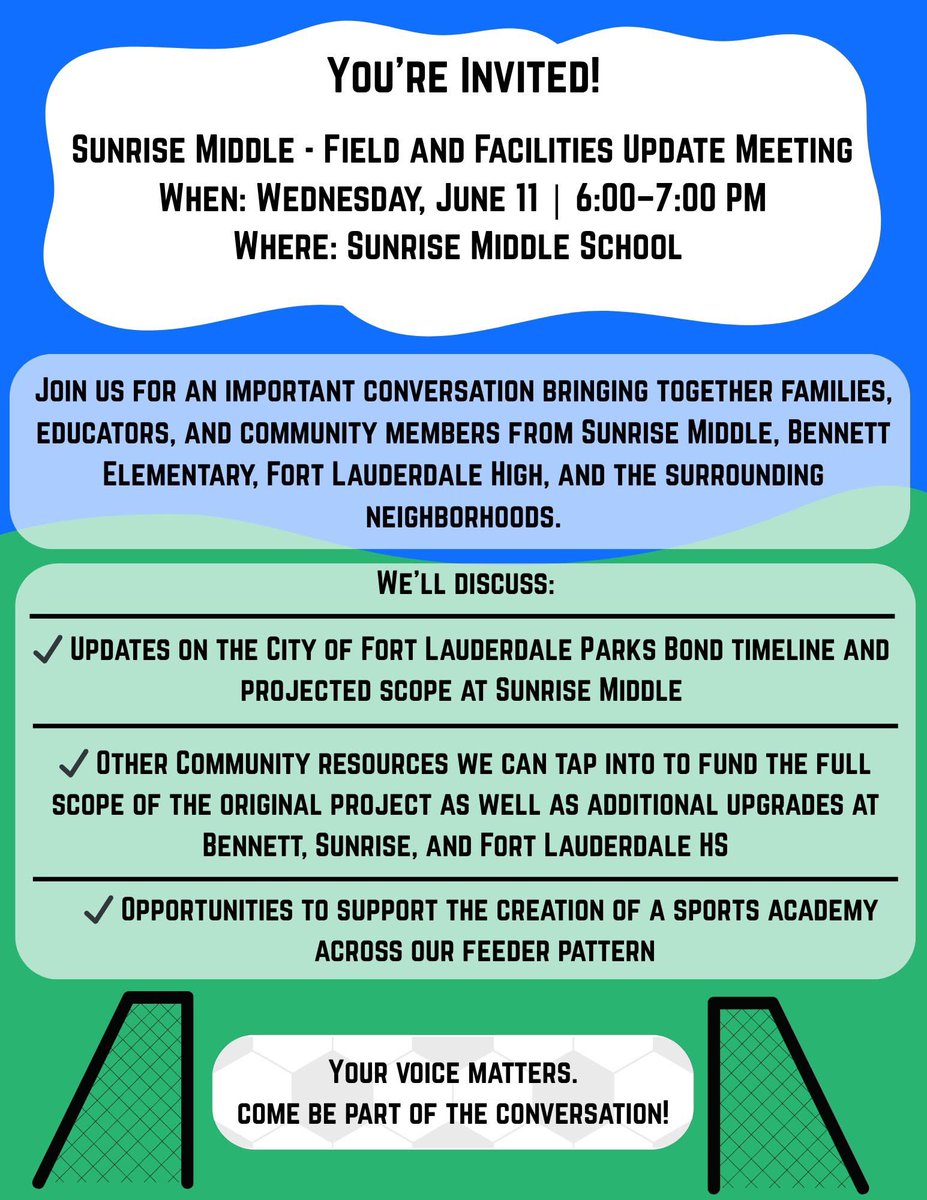 Bennett Elementary (@bennett_es) on Twitter photo Join us at 6 pm on Wednesday at Sunrise Middle School 📣
<a href="/browardschools/">Broward Schools</a> <a href="/BCPSCentral/">BCPS Central Regional Office</a> <a href="/PrincipalDSmith/">Danielle Smith</a> <a href="/DrJTimmons_/">DrJessikaTimmons</a> Join us at 6 pm on Wednesday at Sunrise Middle School 📣
<a href="/browardschools/">Broward Schools</a> <a href="/BCPSCentral/">BCPS Central Regional Office</a> <a href="/PrincipalDSmith/">Danielle Smith</a> <a href="/DrJTimmons_/">DrJessikaTimmons</a>