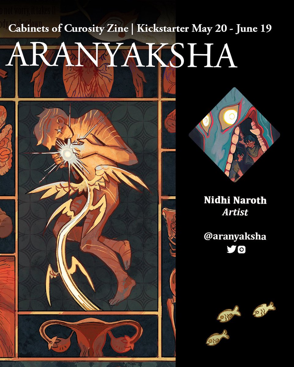 Thanks so much for getting us to 75%! With 9 days left to go and 25% more to raise, your support in sharing the project with others can really go a long way!

Please check out this amazing work by <a href="/Aranyaksha/">🌤Nidhi 🌥</a> and grab a copy of 「CABINETS OF CURIOSITY」for yourself!