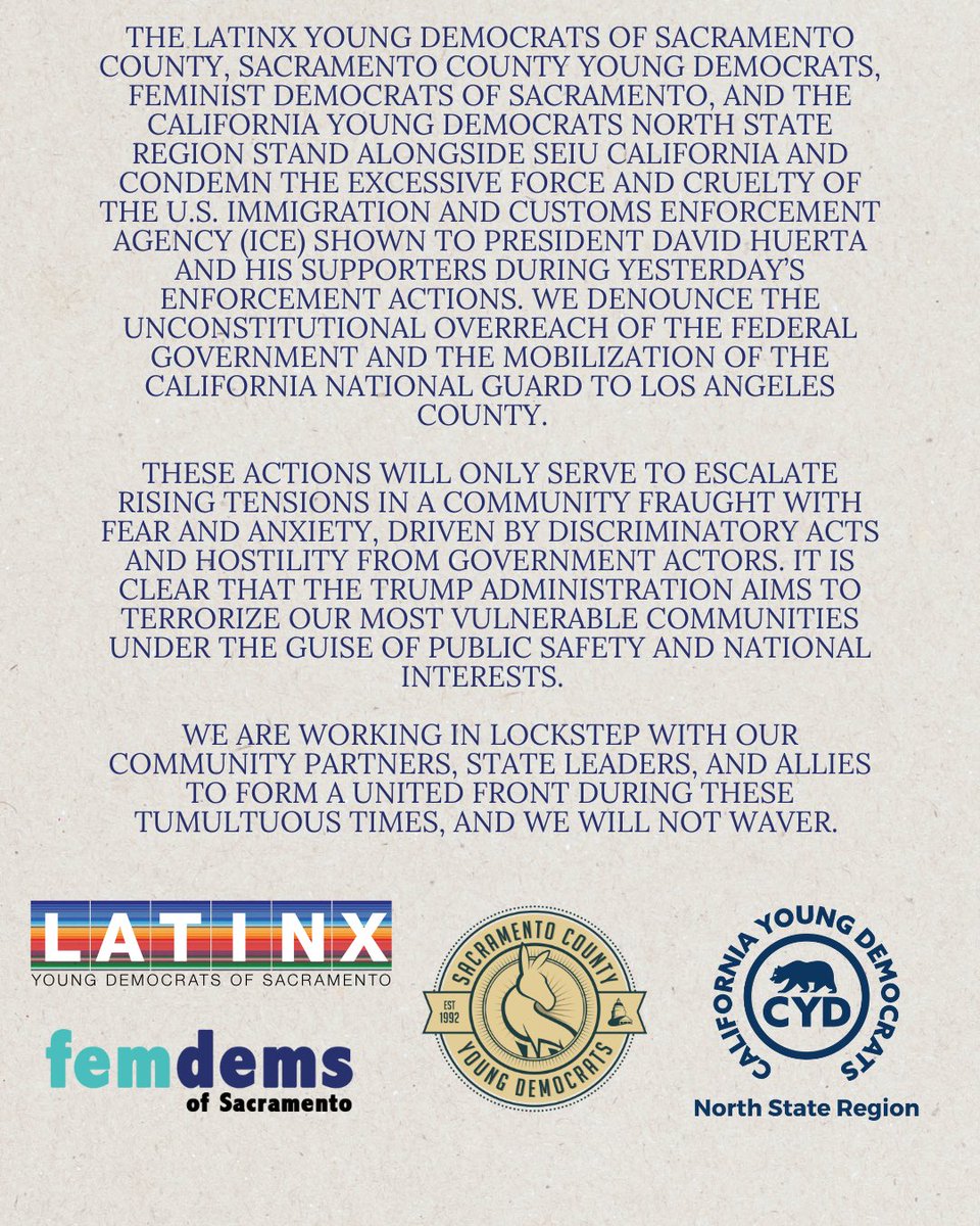 Joint statement on the arrest of SEIU President David Huerta and ICE activity in Los Angeles.